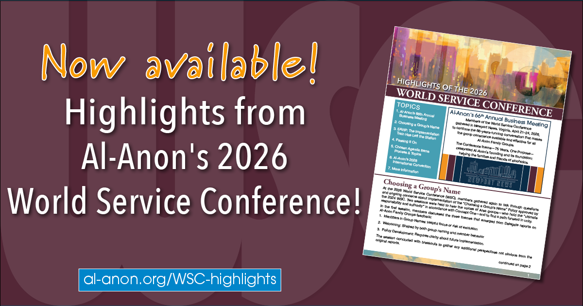 2026-World-Service-Conference-Highlights-AUG2026 what does serenity look like to you blog topic